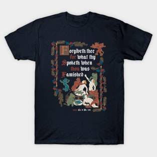 Forgive Me I'm Hungry Medieval Style - funny retro vintage English history T-Shirt